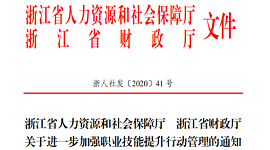 浙江省人力资源和社会保障厅 浙江省财政厅关于进一步加强职业技能提升行动管理的通知