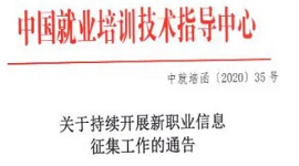 关于持续开展新职业信息征集工作的通告