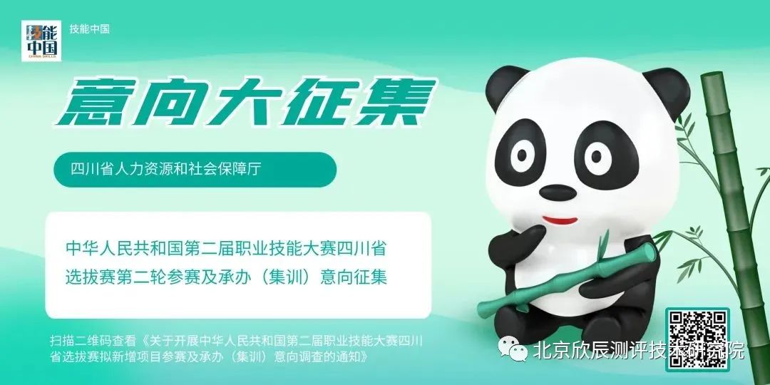 中华人民共和国第二届职业技能大赛四川省选拔赛第二轮参赛及承办（集训）意向征集开始啦！